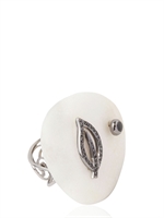 DOLLY BOUCOYANNIS - STARS ON SAND RING - WHITEGOLD/WHITE