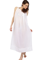CHLOE' - VISCOSE CREPE LONG DRESS - WHITE