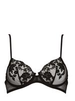 LA PERLA - REGGISENO IN TECHNO PIZZO - NERO