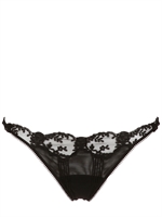 LA PERLA - TANGA IN TULLE E PIZZO - NERO