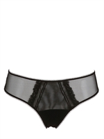 LA PERLA - SLIP IN TULLE CON PIZZO - NERO