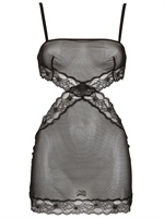 LA PERLA STUDIO - BABYDOLL IN TULLE E PIZZO - NERO