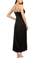 LA PERLA STUDIO - CAMICIA DA NOTTE IN RASO DI SETA E PIZZO - NERO