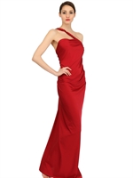 LA PERLA BEACHWEAR - GATHERED LYCRA LONG DRESS - BORDEAUX