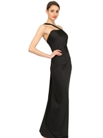 LA PERLA BEACHWEAR - GATHERED LYCRA LONG DRESS - BLACK