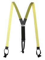 10A - HOSENTRÄGER AUS RIPSBAND UND LEDER - GRÜN