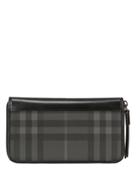 BURBERRY - BRIEFTASCHE MIT REIßVERSCHLUSS - SCHWARZ/KARO