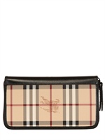 BURBERRY - BRIEFTASCHE MIT REIßVERSCHLUSS - SCHWARZ/KARO