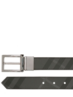BURBERRY - 3CM KARIERTER GÜRTEL AUS BESCHICHTETEM CANVAS - SCHWARZ/KARO