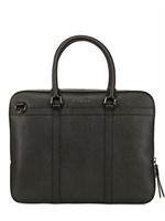 BURBERRY - SAFFIANO LEATHER BRIEFCASE - BLACK