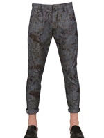 FORTELA - FLORAL PRINT CHAMBRAY TROUSERS - MULTI