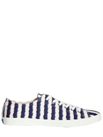 KENZO - SNEAKERS IN TELA DI COTONE - BIANCO/BLU