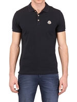 MONCLER - COTTON PIQUET SLIM FIT POLO - NAVY