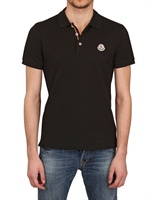 MONCLER - POLO SLIM FIT IN COTONE PIQUET - NERO
