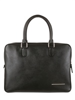 GIORGIO ARMANI - SAFFIANO LEATHER BRIEFCASE - BLACK