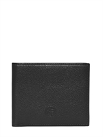 GIORGIO ARMANI - KLASSISCHE BRIEFTASCHE AUS GEÄDERTEM LEDER - SCHWARZ