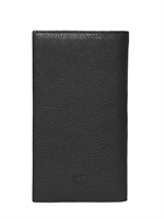 GIORGIO ARMANI - BRIEFTASCHE AUS GEÄDERTEM LEDER - SCHWARZ