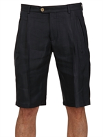 GIORGIO ARMANI - RAMIE BLEND SHORTS - NAVY