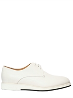 GIORGIO ARMANI - SCARPE DERBY IN NAPPA - BIANCO SPORCO