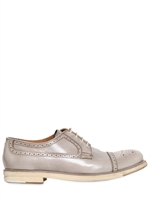 GIORGIO ARMANI - SCARPE DERBY IN PELLE - GRIGIO CHIARO