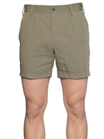 LARUSMIANI - POPLIN AND SILK BLEND CLASSIC SHORTS - KHAKI