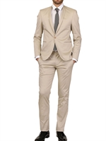 THE SUITS - ABITO IN RASATELLO DI COTONE - BEIGE