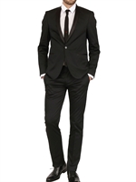 THE SUITS - ABITO IN RASATELLO DI COTONE - BLU/NERO