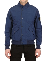 STONE ISLAND - BOMBER IN NYLON - BLUE MARINE
