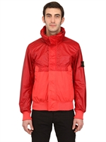STONE ISLAND - GIACCA IN COTONE E NYLON LEGGERO - ROSSO
