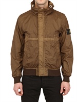 STONE ISLAND - BOMBER IN NYLON RESISTENTE ALL'ACQUA - VERDE MILITARE