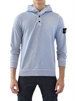STONE ISLAND - SUPERLEICHTES GEFÄRBTES SWEATSHIRT AUS FLEECE - HELLBLAU