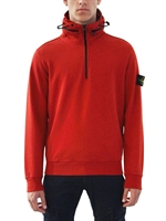 STONE ISLAND - GEFÄRBTES SWEATSHIRT AUS BAUMWOLLFLEECE - ROT