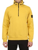 STONE ISLAND - GEFÄRBTES SWEATSHIRT AUS BAUMWOLLFLEECE - GELB