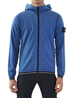 STONE ISLAND - GEFÄRBTES SWEATSHIRT AUS BAUMWOLLFLEECE - BLAU
