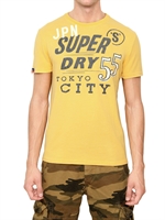 SUPERDRY - T-SHIRT AUS BAUMWOLLJERSEY MIT VINTAGE-DRUCK - GELB
