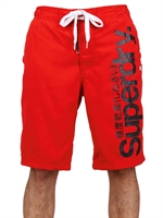 SUPERDRY - MICROFIBER SWIMMING SHORTS - RED/NAVY