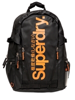 SUPERDRY - CLASSIC TARPAULIN BACKPACK - BLACK/ORANGE