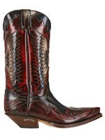 SENDRA - 40MM LEATHER COWBOY BOOTS - RED/BLUE/WHITE