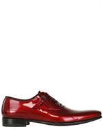 FRATELLI BORGIOLI - HANDMADE PATENT LEATHER LACE-UP SHOES - BURGUNDY