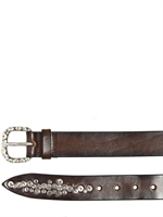 ORCIANI - 3,5CM LEDERGÜRTEL MIT NIETEN - BRAUN