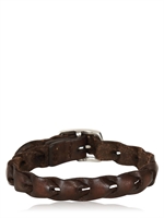 ORCIANI - BRACCIALE IN PELLE LAVATA - MARRONE