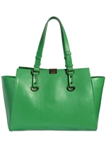 DSQUARED - QUEBEC POLIERTE LEDER SCHULTER TASCHE - GRÜN