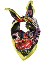 DSQUARED - FOULARD IN RASO DI SETA - MULTI GIALLO