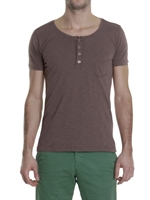 XAGON MAN - T-SHIRT AUS BAUMWOLLJERSEY - BRAUN