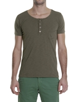 XAGON MAN - COTTON JERSEY SERAFINO T-SHIRT - MUD