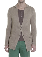 XAGON MAN - GIACCA IN TECHNO MAGLIA A NIDO D'APE - BEIGE
