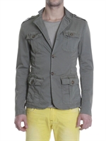 XAGON MAN - SAHARIANA IN COTONE STRETCH - VERDE MILITARE