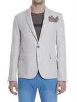 XAGON MAN - GIACCA IN MISTO LINO SLIM FIT - SABBIA