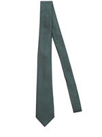 ZZEGNA - 6CM MICRO ROMBO JACQUARD TIE - GREEN/GREY