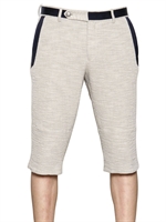 10A - COTTON BOUCLÉ BERMUDA SHORTS - BEIGE